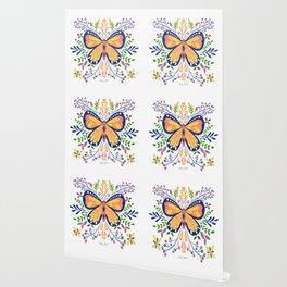Colorful Butterfly - Botanical Patterns Wallpaper