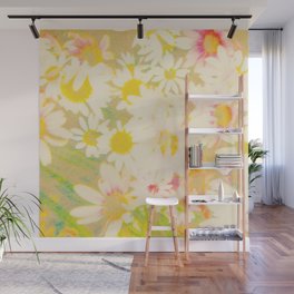 cassidy Wall Mural | Hippie, Photo, Psychedelic, Bohemian, Retro, Yellow, Daisy, Trippy, Floral, Film 