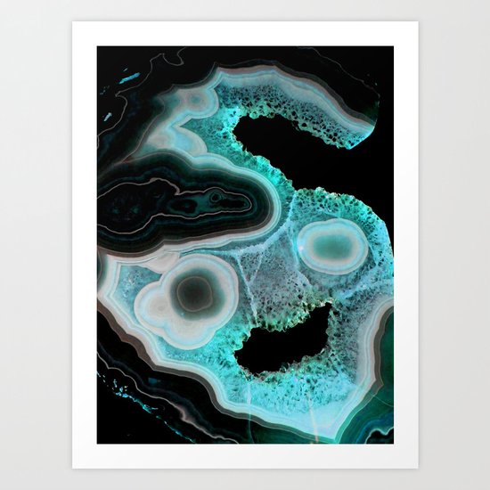 Aqua Agate Art Print