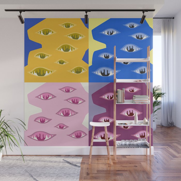 The crying eyes patchwork 4 Wall Mural