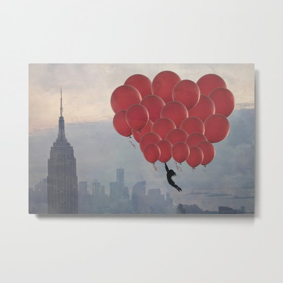 Floating over the City Metal Print