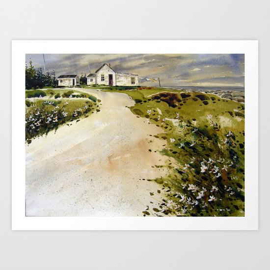 windswept coast Art Print