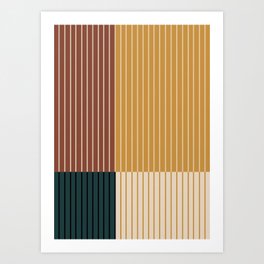 Color Block Line Abstract XV Art Print