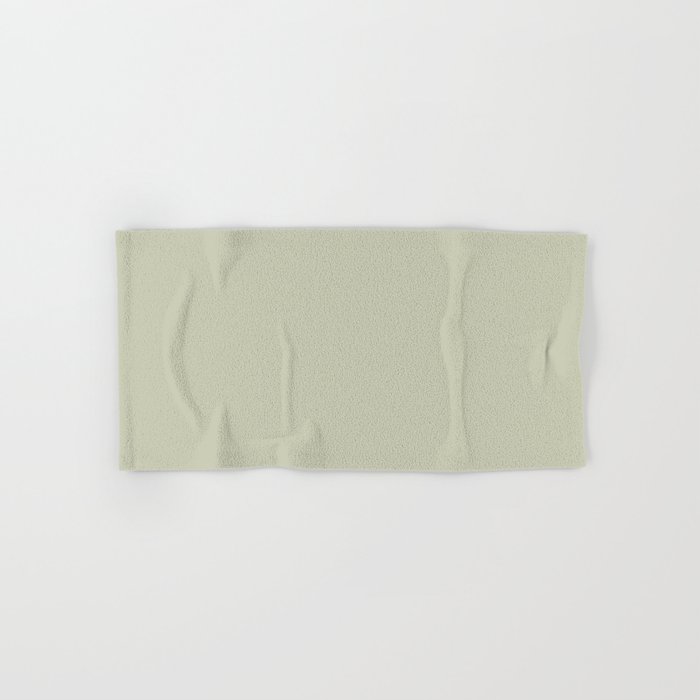 Pale Pastel Green Solid Color Pairs Benjamin Moore Soft Fern 2144-40 - Trending Color 2019 Hand & Bath Towel