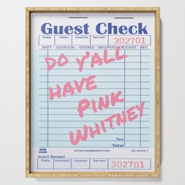 Guest Check Print | Pink Whitney | Pink Print Serving Tray
