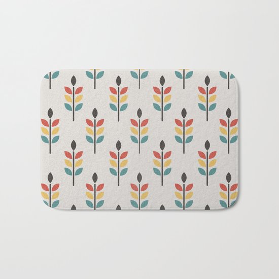 Leaf Pattern Bath Mat