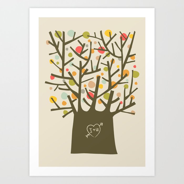 The "I love you" tree Art Print