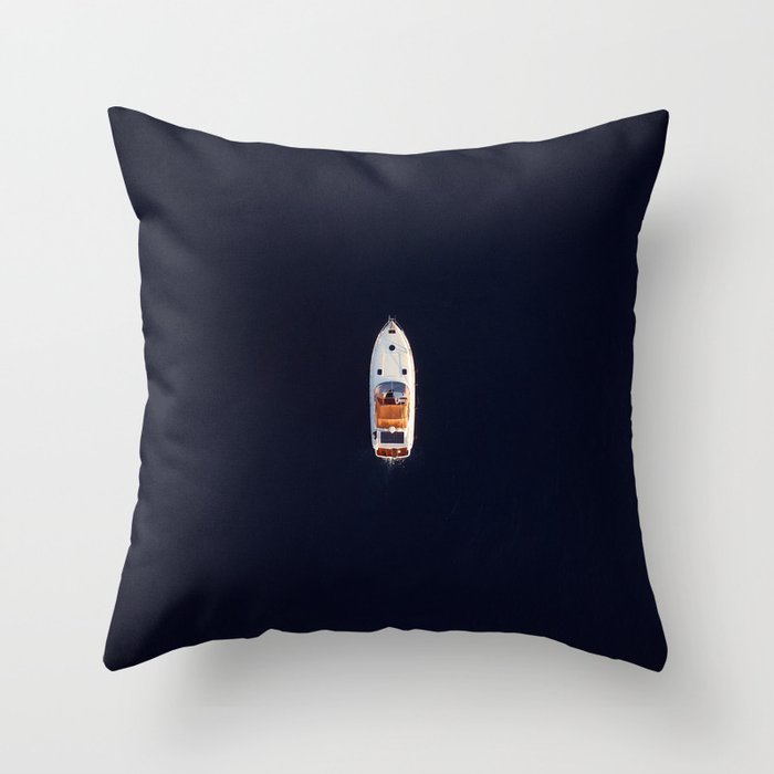 Boat Life | Aerial Photography  Throw Pillow