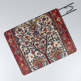 Bakhtiari Khan Central Persian Carpet Print Picnic Blanket