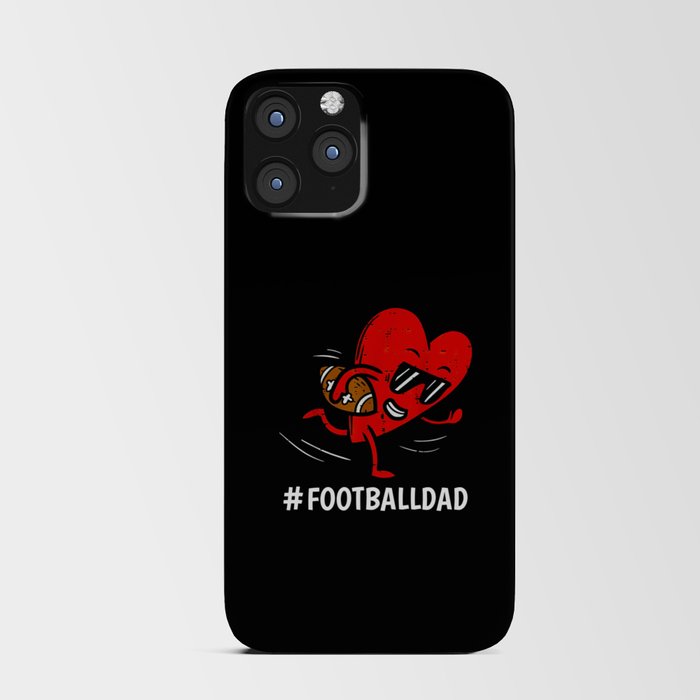 Heart Playing Football Valentines Day Dads iPhone Card Case