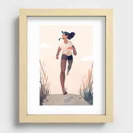 Runner Girl Recessed Framed Print