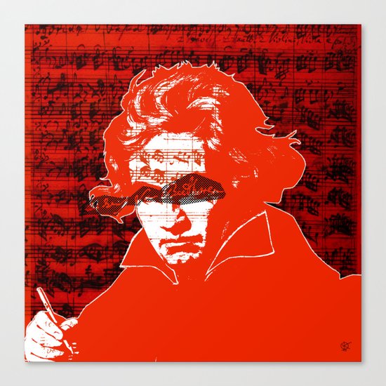 Ludwig van Beethoven · red10 Canvas Print