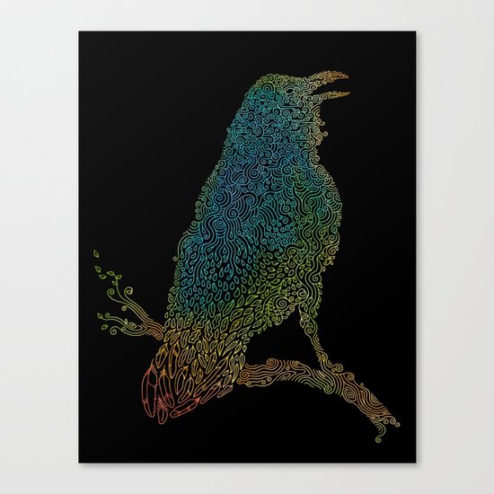 The Iridescent Raven Canvas Print