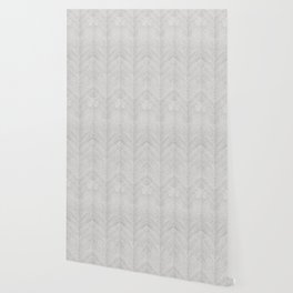 Fine Silver Chevron Grasscloth Wallpaper