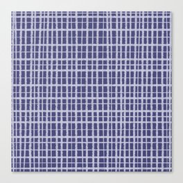 Retro Painted Watercolor Plaid Pattern in Purple Periwinkle and Lavender  Canvas Print