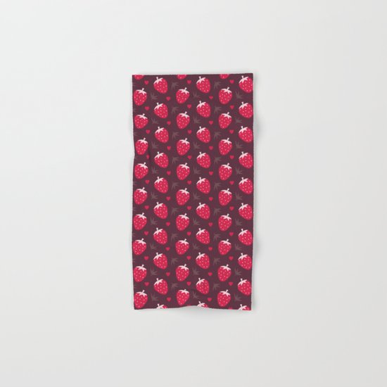 STRAWBERRIES AND CHOCOLATE Hand & Bath Towel