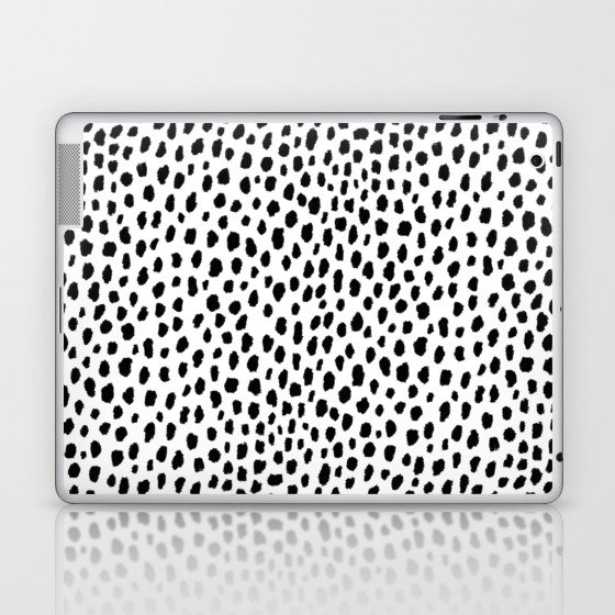 Dalmatian Spots (black/white) Laptop & iPad Skin