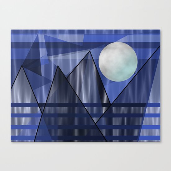 Moon Over The Mountains Canvas Print