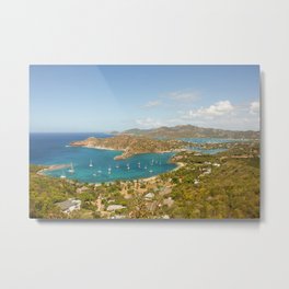 View over English Harbour in Antigua- Travel photography- Sailing dreams Metal Print | Tropical, View, Islandlife, Holiday, Antigua, Digital, Englishharbour, Travel, Adventure, Anchorage 