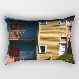 Argentina Photography - Colorful Houses Connected To Each Other Rectangular Pillow