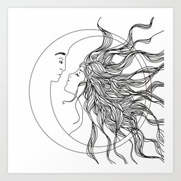 Sun and Moon II Art Print