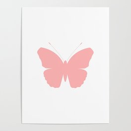 Pink Butterfly Design Poster