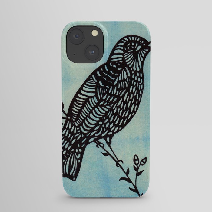 BIRD IN BLUE iPhone Case