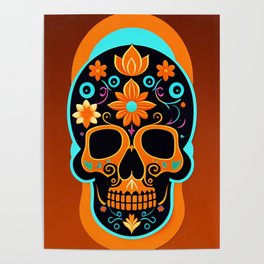Calavera Skull 3 Poster