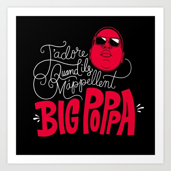 French Poppa 2.0 Art Print