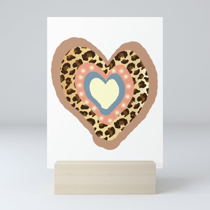 Boho Heart  Mini Art Print
