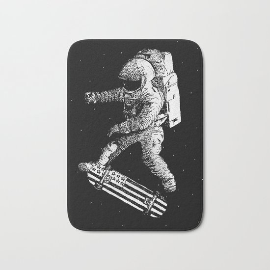 Kickflip in space Bath Mat