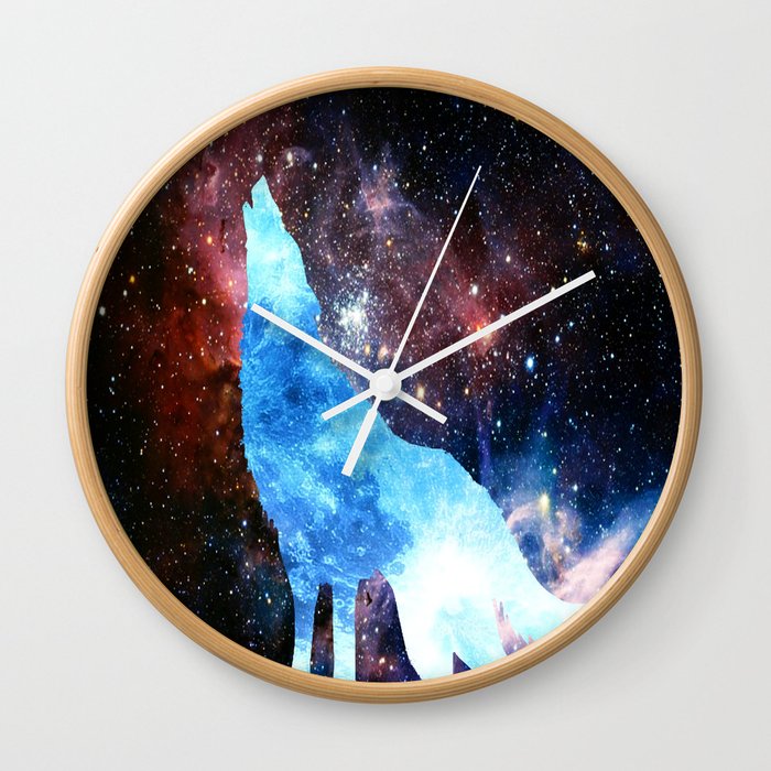 NOCTURNE : ASTRAL WOLF Wall Clock