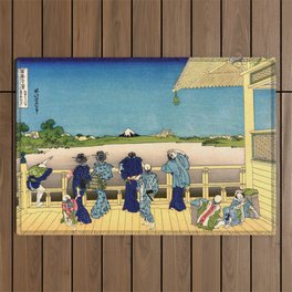 Katsushika Hokusai - Sazai hall, Temple of 500 Rakan Outdoor Rug