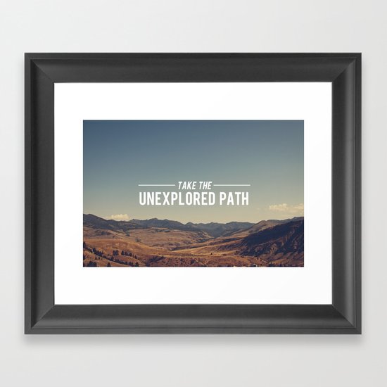 Take The Unexplored Path Framed Art Print