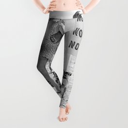 Girl ... It's Just Going to be One of Those Days black and white beach photograph Leggings