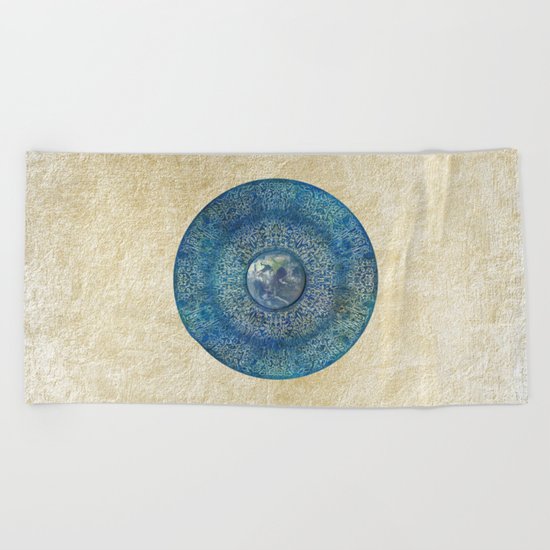 Earth Mandala Beach Towel
