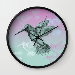 Multiple hummingbirds Wall Clock