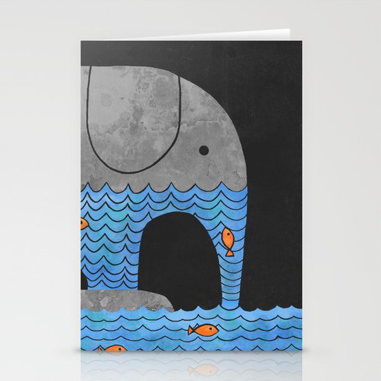 Thirsty Elephant Stationery Cards