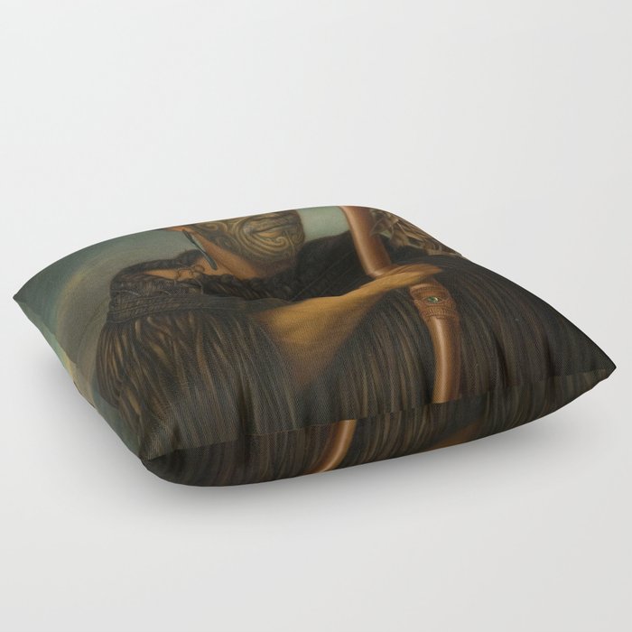 Tamati Waka Nene by Gottfried Lindauer Floor Pillow