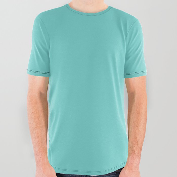 Robin's Egg Teal All Over Graphic Tee