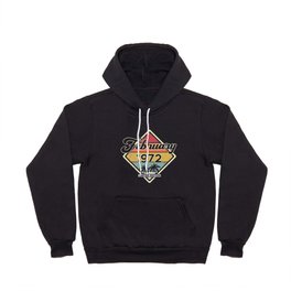 Vintage 50th Birthday February 1972 Sports Gift Hoody