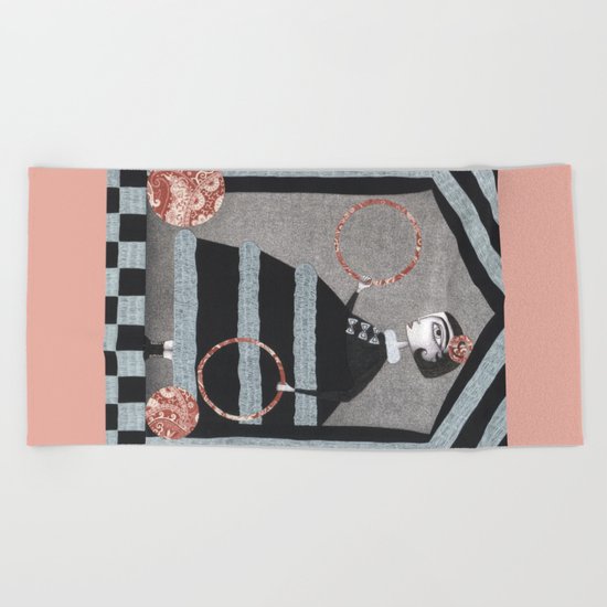 The Red Rings Beach Towel