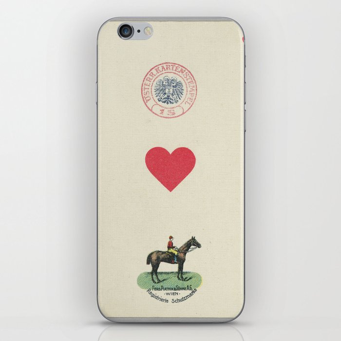 Vintage Playing Card - Ace of Hearts, 19th Century iPhone Skin