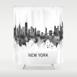 New York City New York Skyline BW Shower Curtain