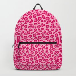 Leopard Print in Pastel Pink, Hot Pink and Fuchsia Backpack