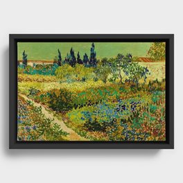 The Garden at Arles, France by Vincent Van Gogh Framed Canvas