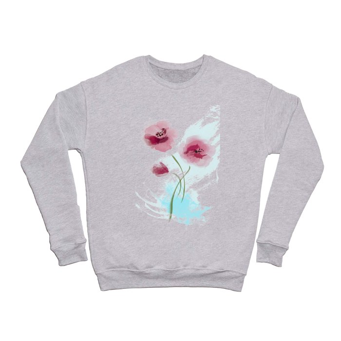 Watercolor Poppies Crewneck Sweatshirt