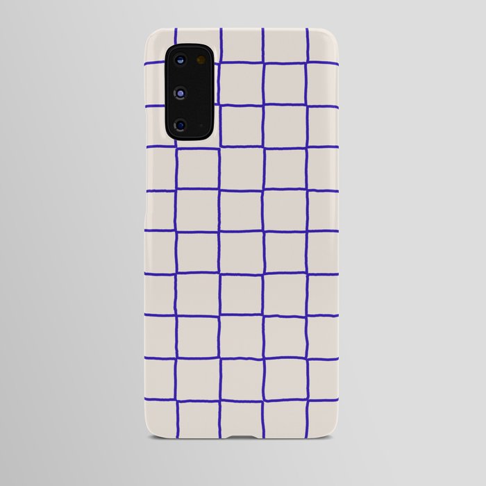 Old-schcool Checkered Tiles with Blue Lining Android Case