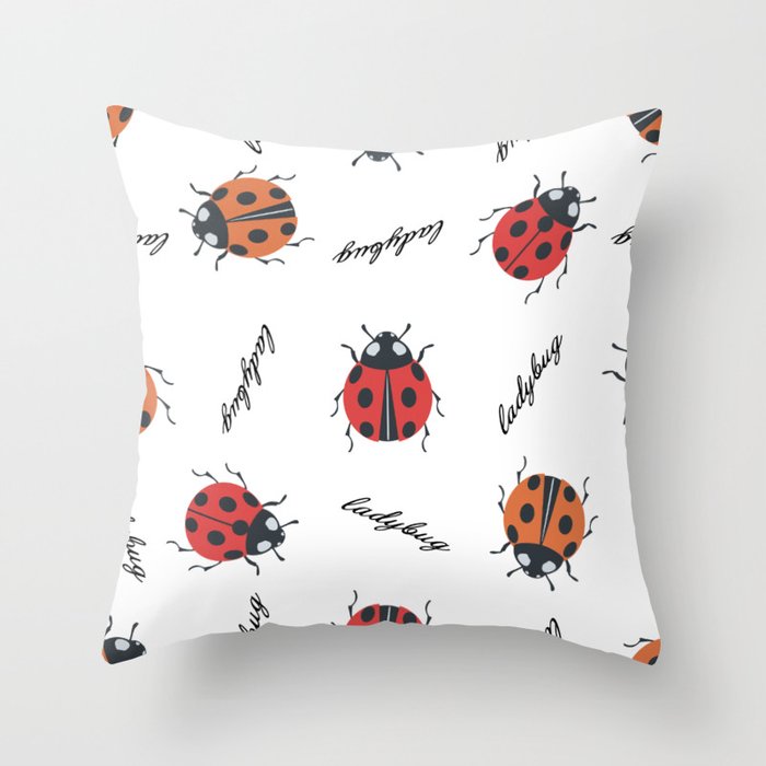 Ladybugs Throw Pillow