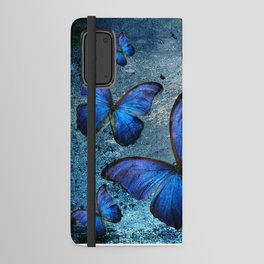 Butterfly Blue Vintage  Android Wallet Case